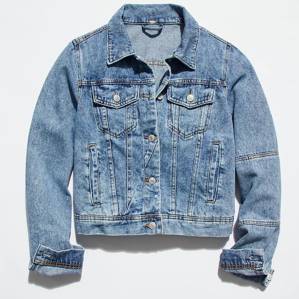Free People Rumors Denim Jacket Small Light Indigo pristine condition unused